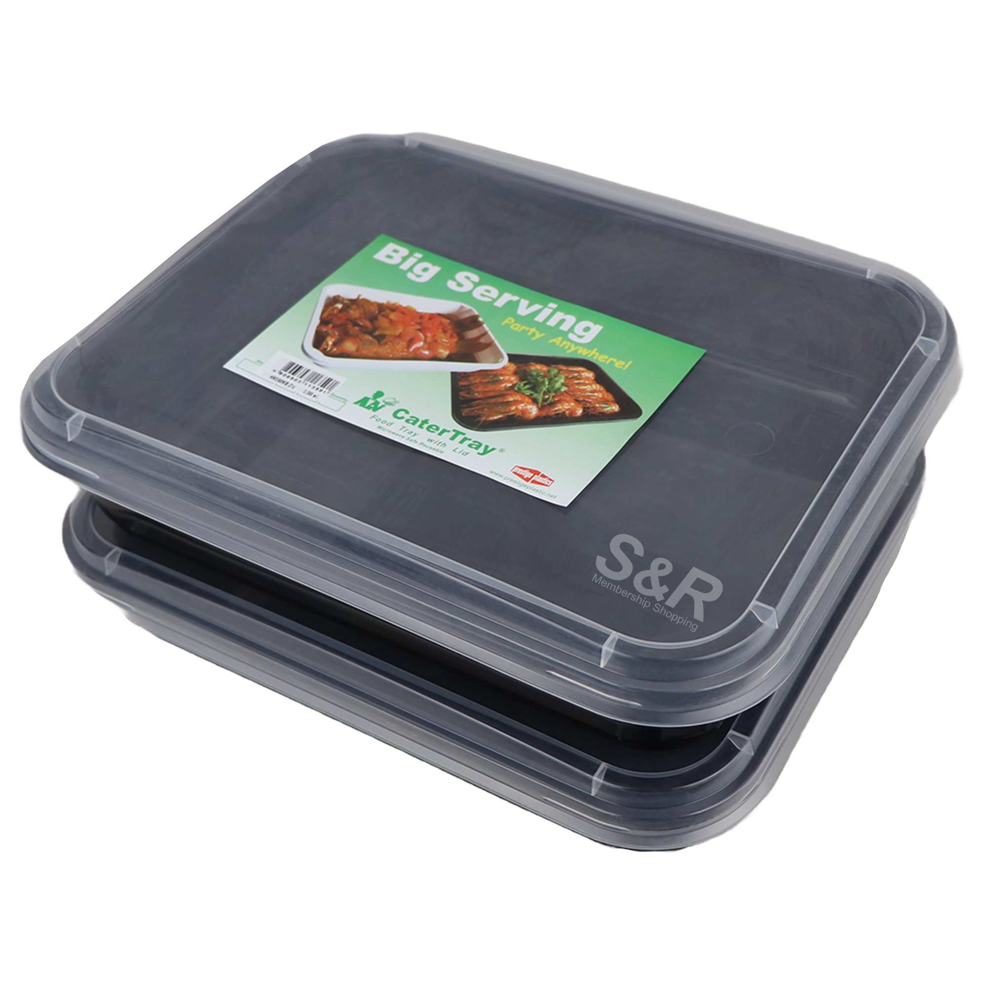 Prestige Plastics Food Tray with Lid 2pcs Prestige Plastics Food Tray with Lid 2pcs